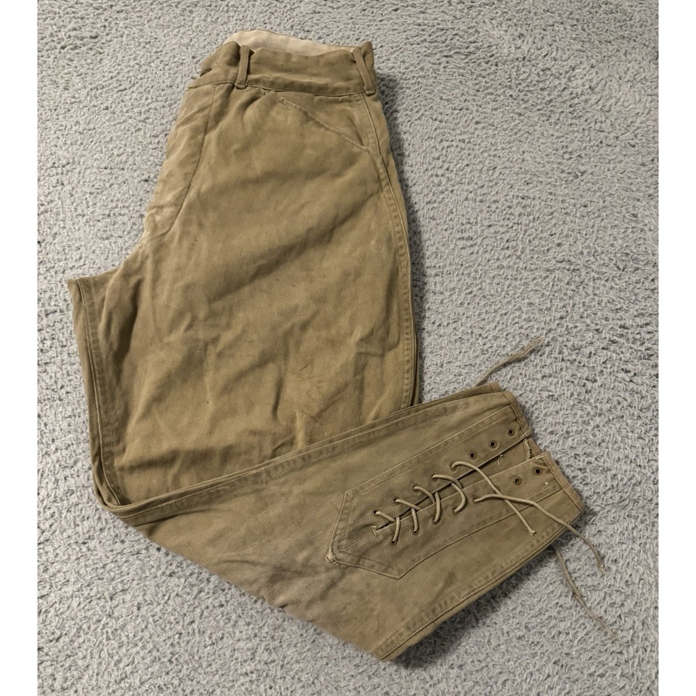 Men's VTG 30s 40s Boy Scout Khaki Breeches / Button‎ Fly Pants 1930s
